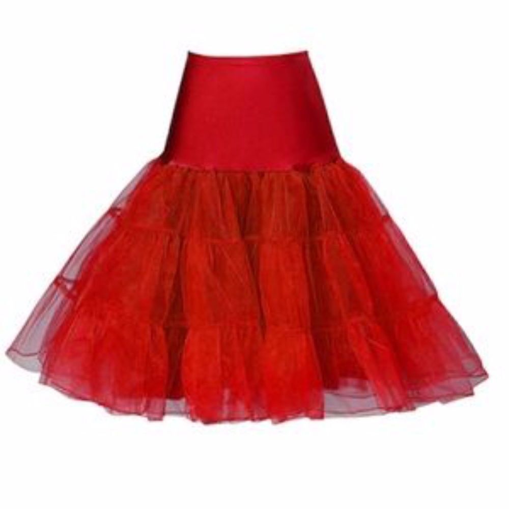 3For$20 Meaneor Red Vintage 50’s Rockabilly TutuPetticoat Crinoline Underskirt